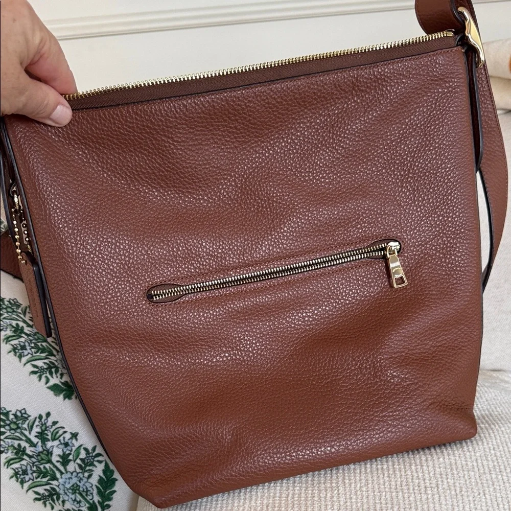 Coach Chestnut Leather Shoulder Bag - Picture 2 of 6